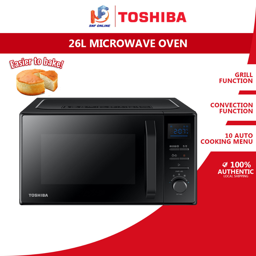 Toshiba 26L Microwave Oven with Grill & Convection Function MW2AC26TF