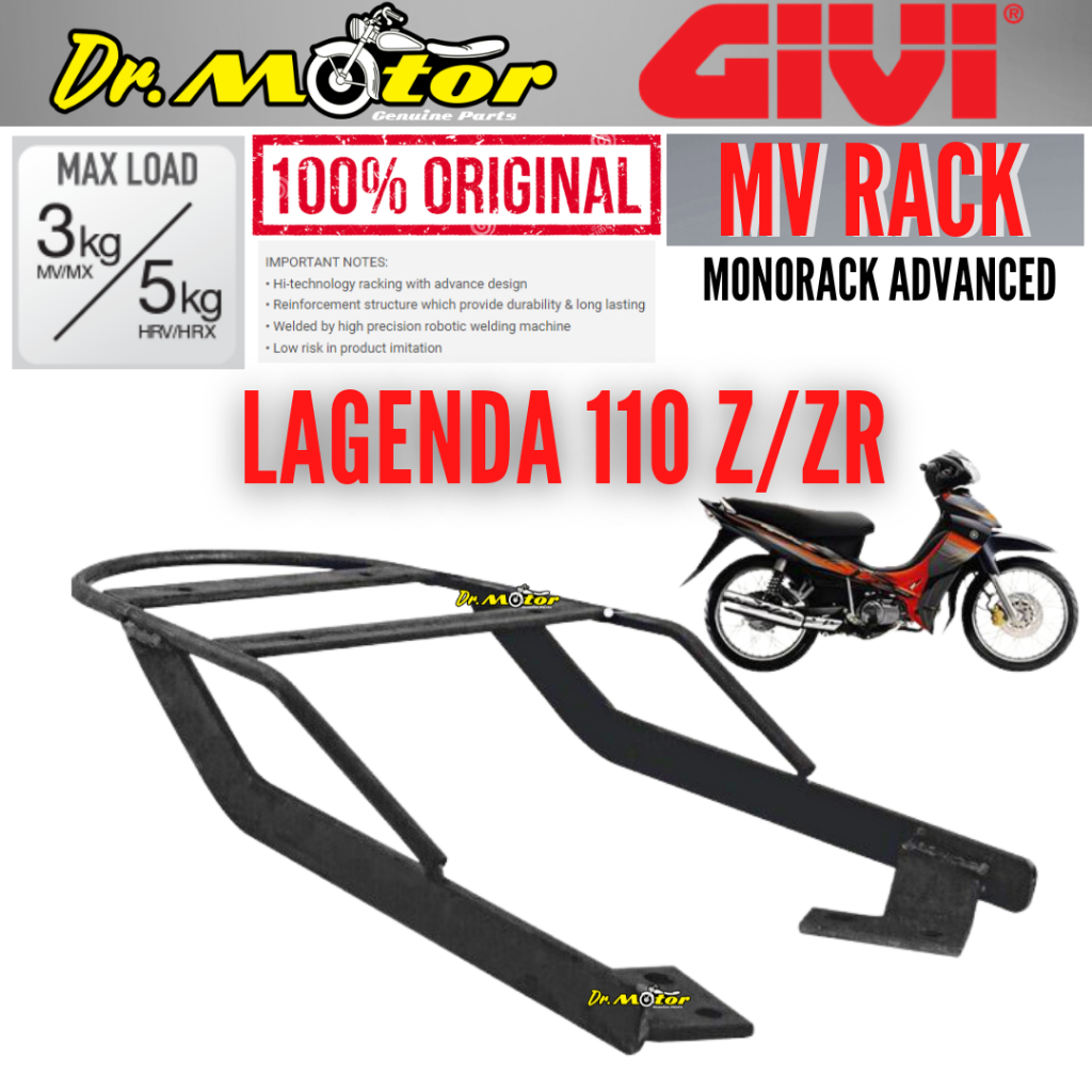 LAGENDA 110 Z ZR LAGENDA110 SRL110 SRLZ SRLZR GIVI MV MONORACK MONO ...