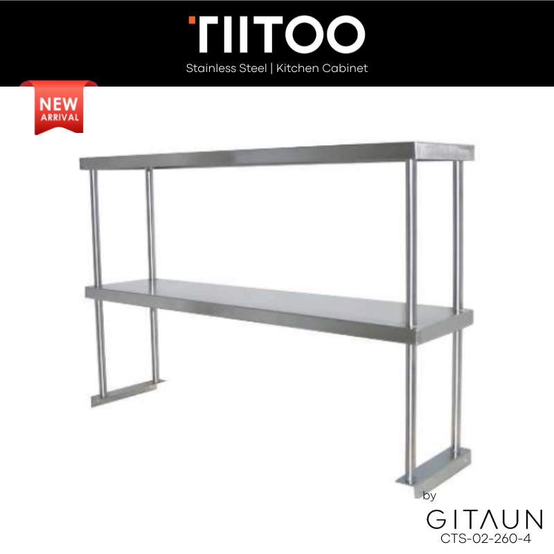 [TIITOO] Stainless Steel Counter Top Shelf 2 Tiers / Stainless Steel 2