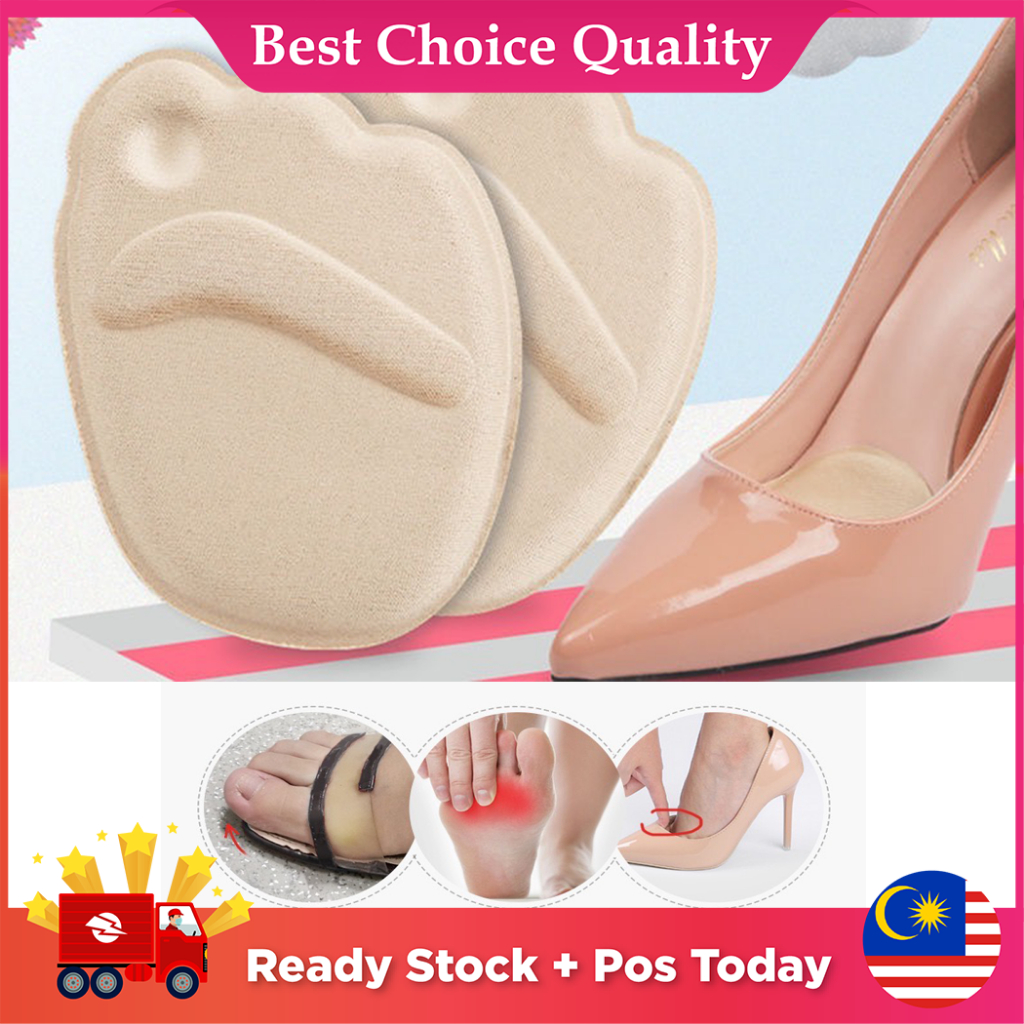 BCQ High Heels Insole Shoes Women Shoe Pad Forefoot Pad Shoe Insole Foot Care Foot Cushions Pad Kasut Forefoot Protector Shopee Malaysia