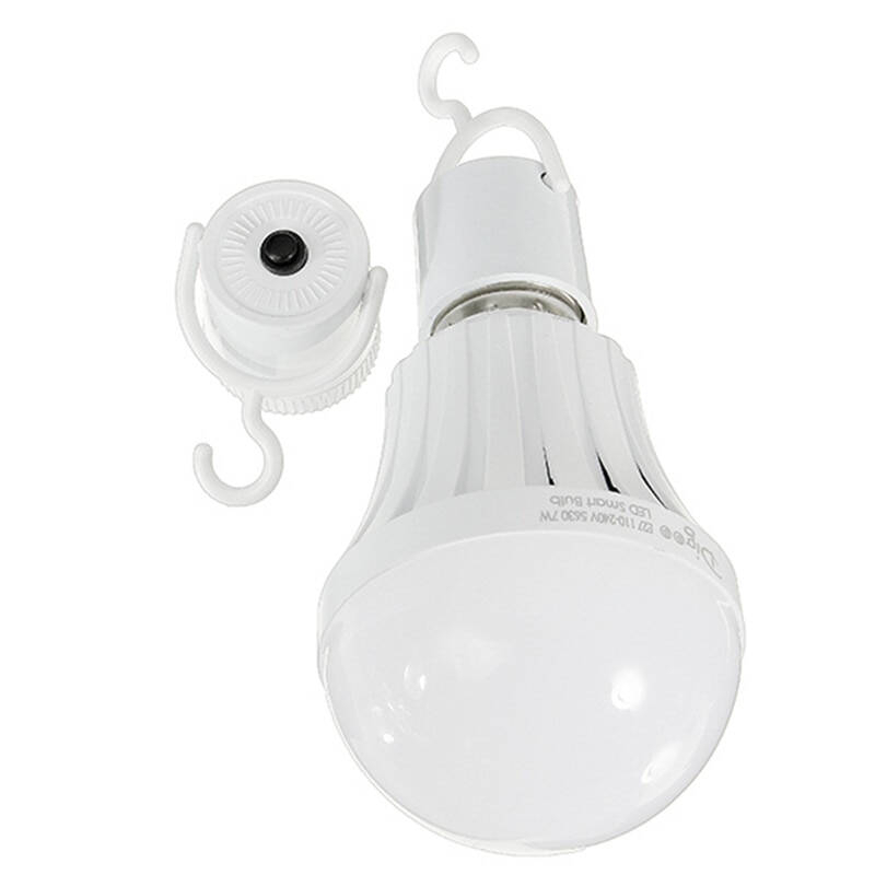 10-Pack LED Bulb Holder Screw Socket With Built-In Hook – Portable Rechargeable B22 Lamp Base For Camping, Emergency, Indoor Use
