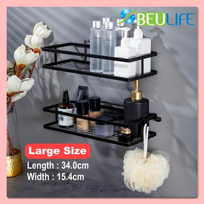 BEULIFE Kitchen Bathroom Wall Corner Metal Steel Shelf Rack Cabinet ...