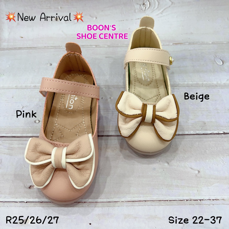 [New‼️ ]Kids Girls Ribbon Soft Shoe with Velcro •Size 22-37• | Shopee ...