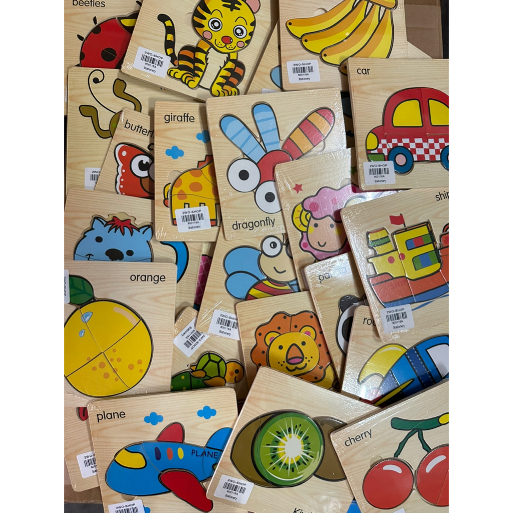 Brain Development Puzzle With Cartoon For Children Kid Teka Teki Dengan