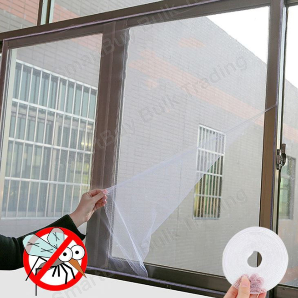 DIY Anti Mosquito Insect Door Window Mesh Curtain Screen Sticky Tape ...