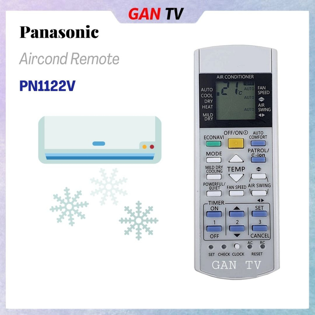 Panasonic Universal PN1122V PN-1122V Multi Air Cond Conditioner Aircond ...