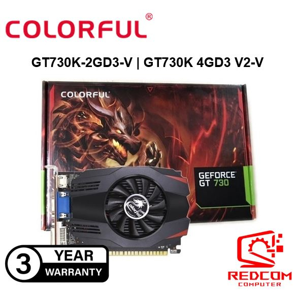 COLORFUL GEFORCE GT730 K 4GB DDR3 VGA GRAPHICS CARD | Shopee Malaysia