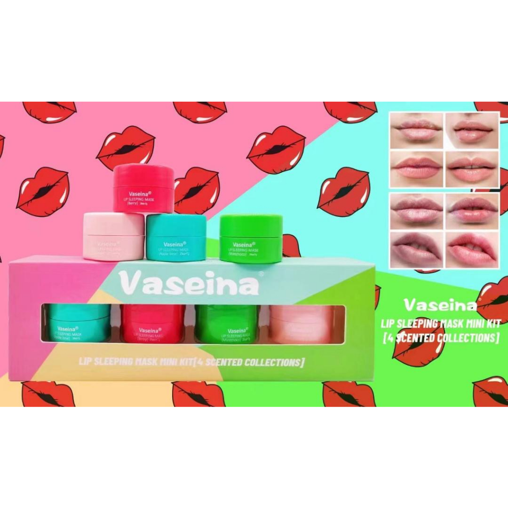 NEW STOCK vaseina lip balm SLEEPING MASK 4 IN 1 Shopee Malaysia