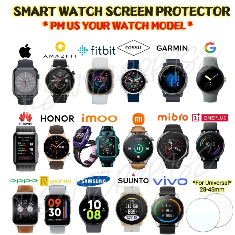 All Smart Watch Screen Protector Film Huawei Honor Samsung And ...