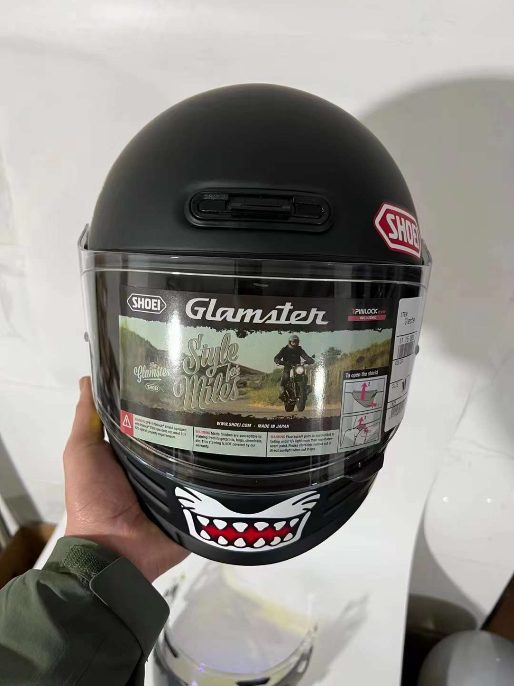 SHOEI Glamster CHEETAHブラックLサイズ