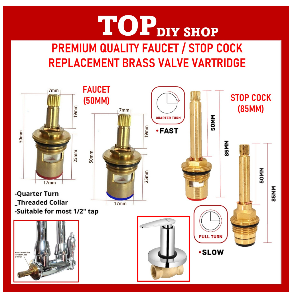 1/2"Premium Quality Valves Tap Valve Replacement Faucet / STOP COCK