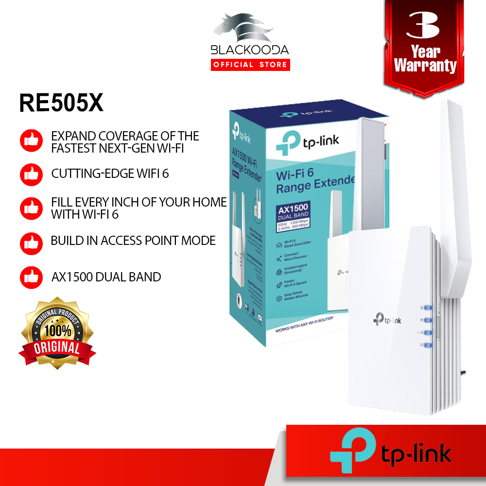 RE505X, AX1500 Wi-Fi 6 Range Extender