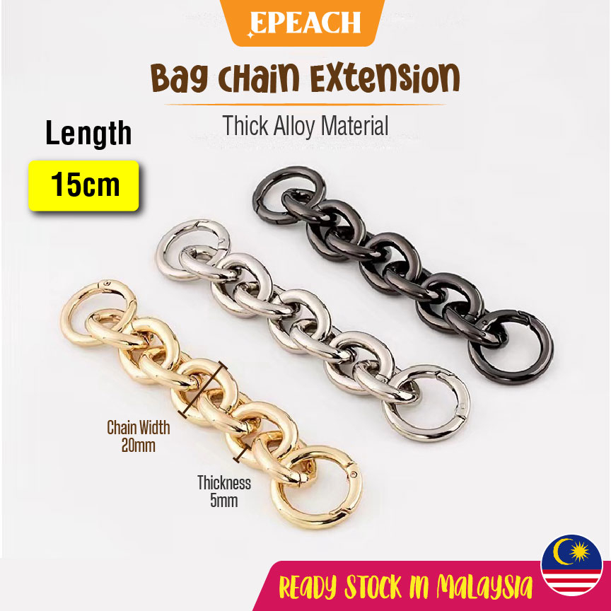 epeach 15cm Bag Chain Extension Round Tali Rantai Beg DIY Handbag
