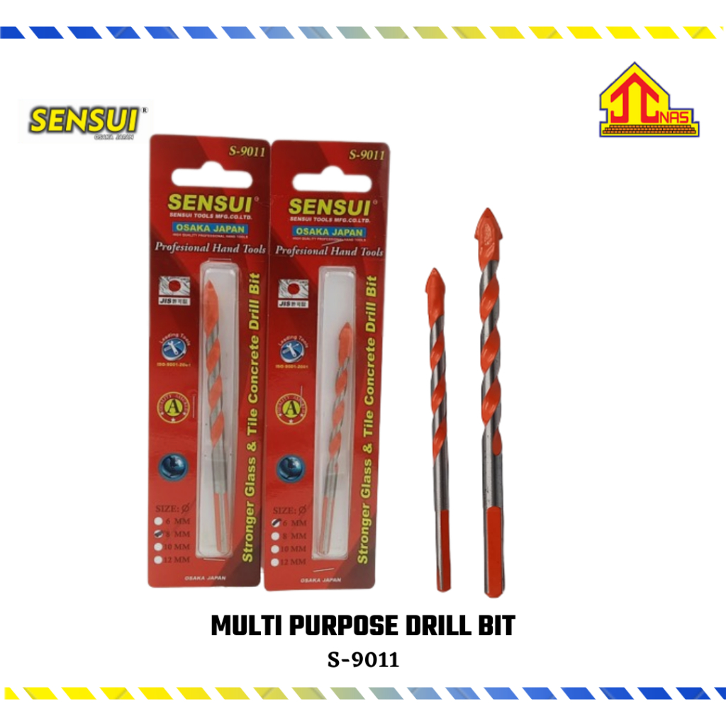 SENSUI S9011 Multi Function Drill Bit / Stronger Glass & Tile Concrete Drill Bit / Mata Drill