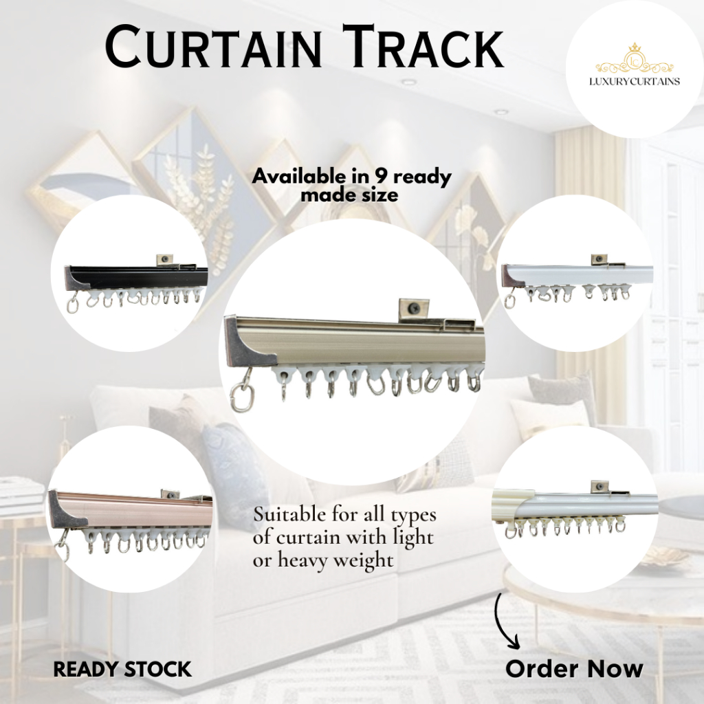 Langsir Aluminium Single Track (Curtain Track / Single Track) Railing