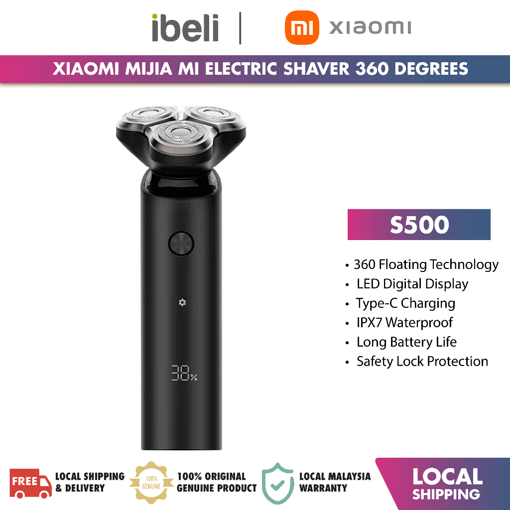 Xiaomi Mijia Mi Electric Shaver S500 360 degrees Head Flex IPX7 ...