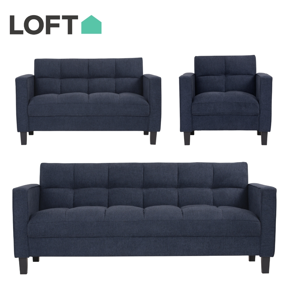 LOFT Design SIENTA 3 Seater Sofa/Solid Wood Sofa/3Seater/Sofa/Kerusi