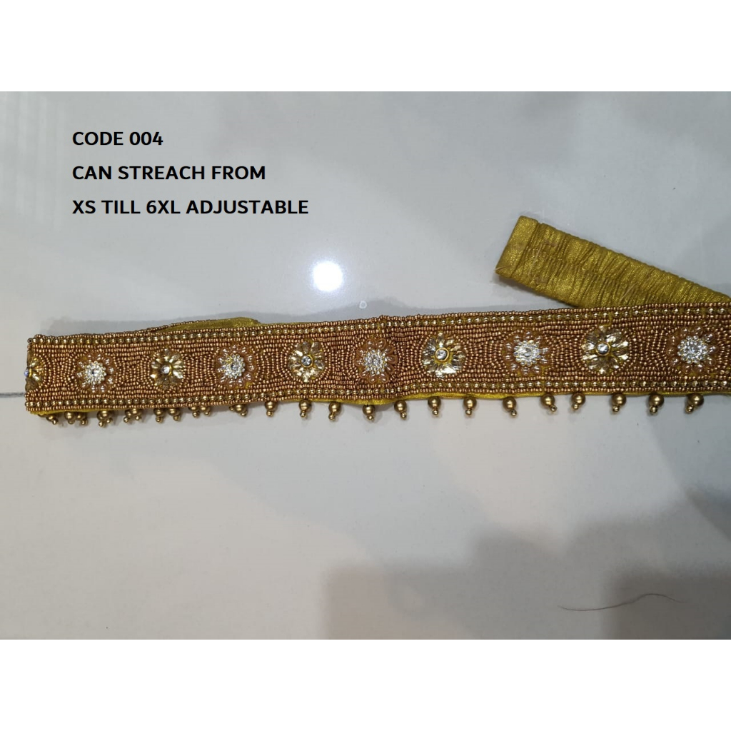 INDIAN SAREE BELT CODE 005 GOLD COLOUR LATEST DESIGN STONE WORK