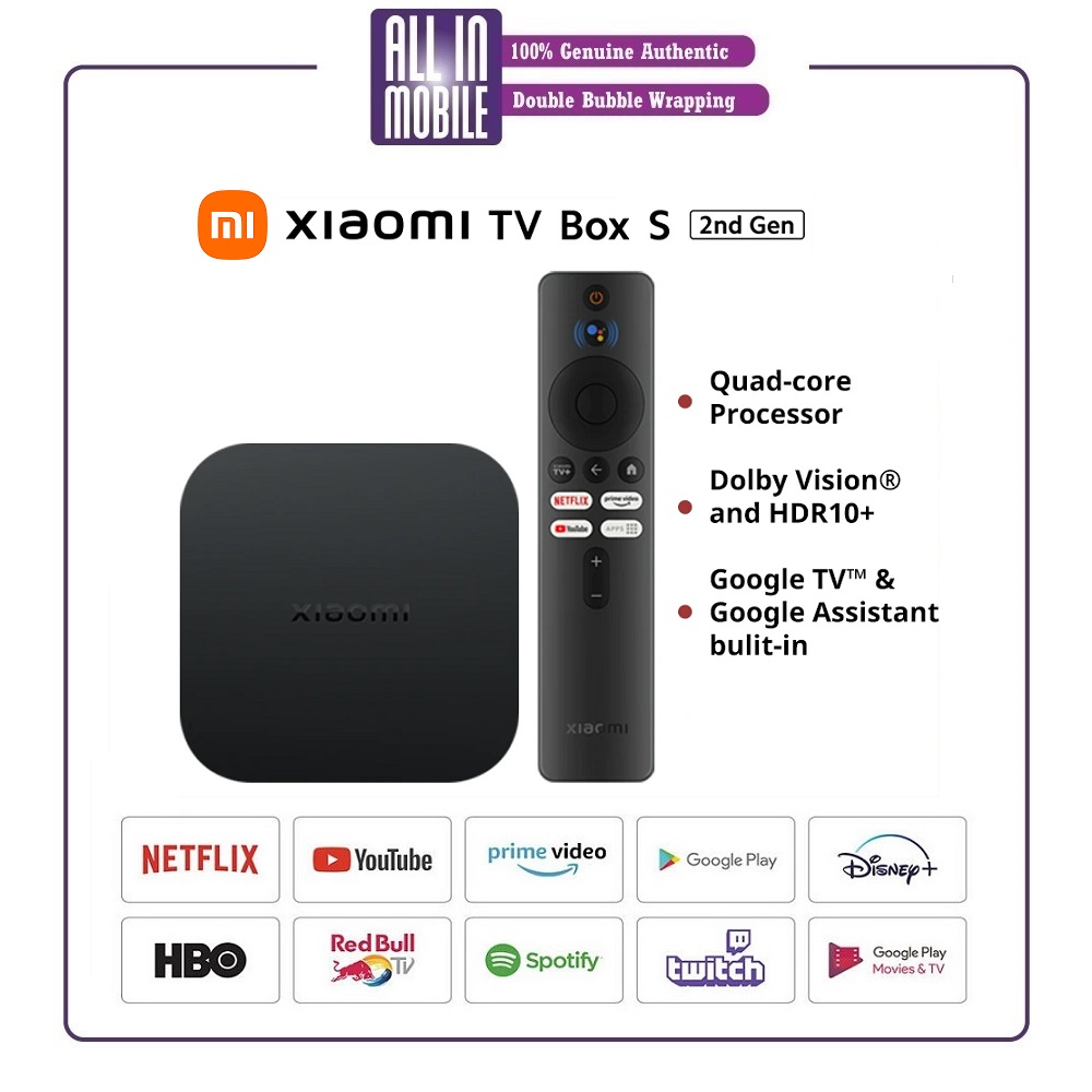 [Terbaru] Xiaomi Mi Box S 2nd Gen (4K Resolution, Powered by GOOGLE TV ...