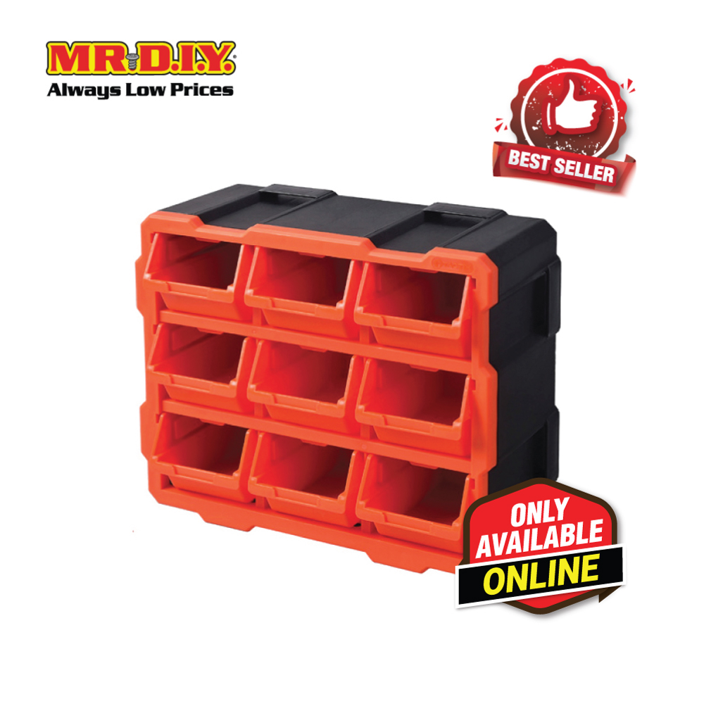 TACTIX Plastic Rack With 9 Bins | Shopee Malaysia
