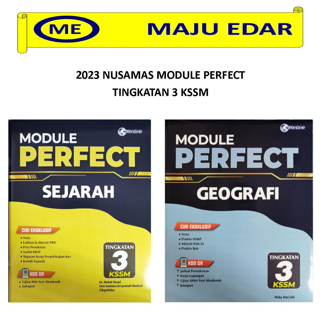 2023 NUSAMAS MODULE PERFECT TINGKATAN 3 KSSM/ SEJARAH/GEOGRAFI | Shopee ...