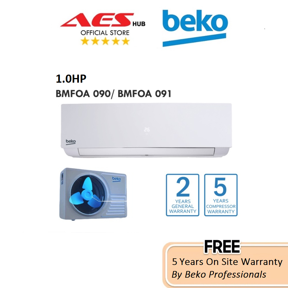 Beko Aircond 1.0HP Non Inverter R32 Gas Aircon Air Conditioner Penghawa