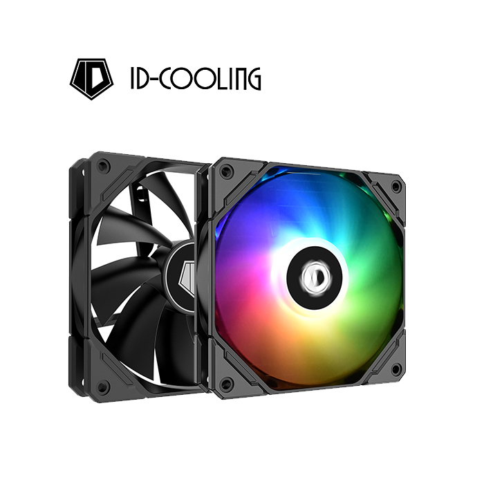 ID-Cooling TF-12025 ARGB / BLACK EDITION 120mm PWM Case Single Fan ...