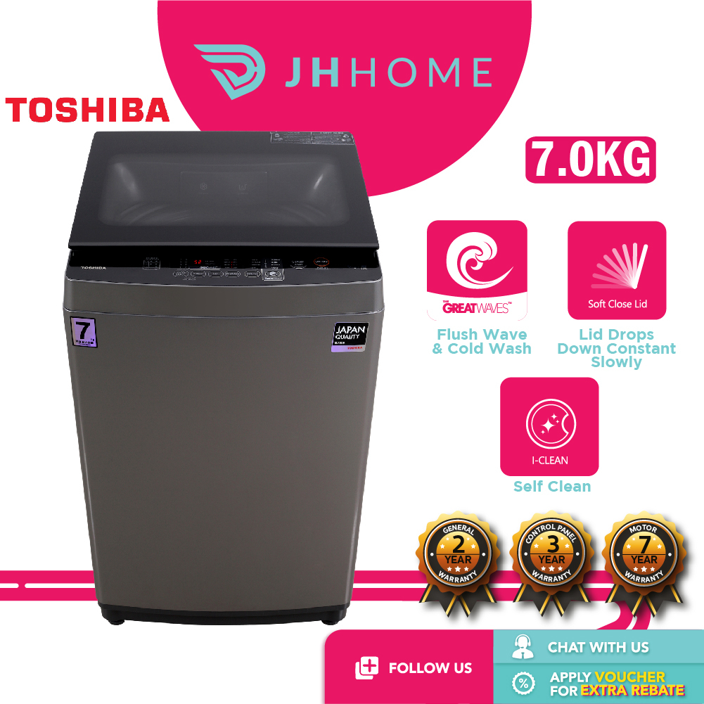 Toshiba 7.0KG Fully Automatic Top Load Washing Machine AWJ800AM(SG