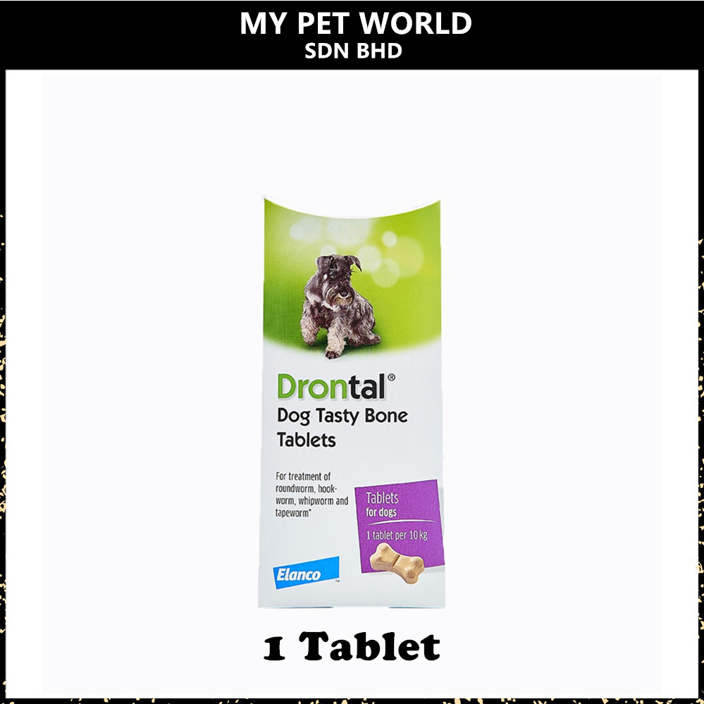 Bayer Elanco Drontal Dog Tasty Bone Flavour Tablets Deworm Tablet