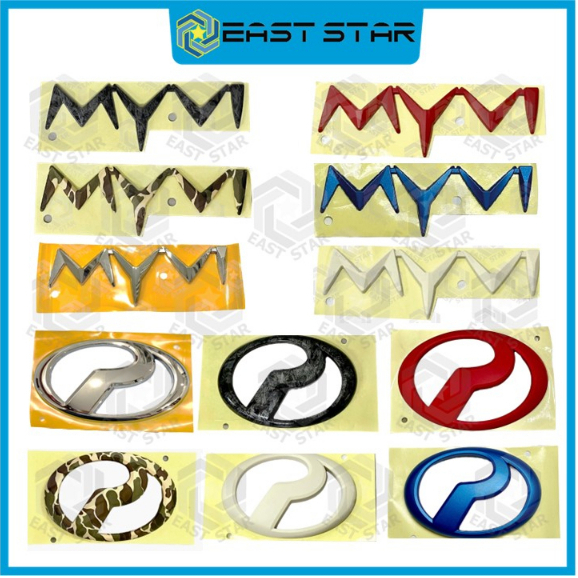 Perodua Myvi 2017-2025 Logo Emblem Rim Cap Matte Black Chrome Blue Red ...