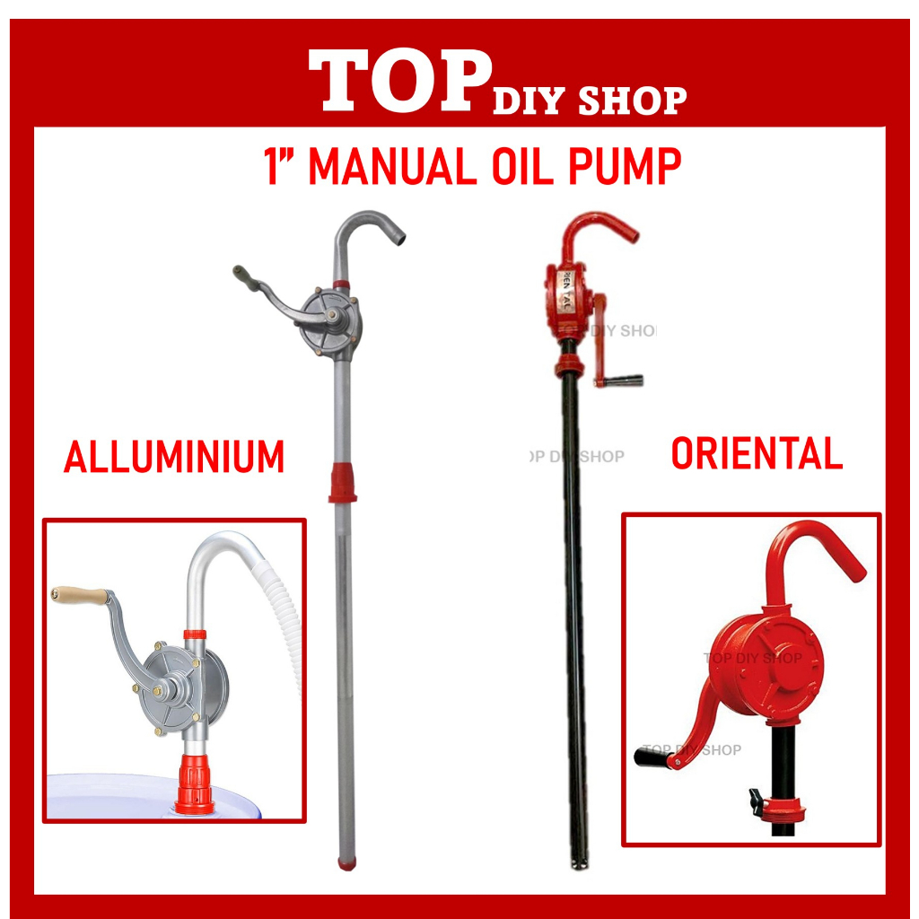 Oriental & Faris Oil Pump 1" Heavy Duty Hand Rotary Aluminium Manual