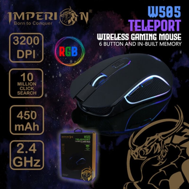 IMPERION TELEPORT W505 Wireless Rechargeable Gaming Mouse / Salpido SG ...