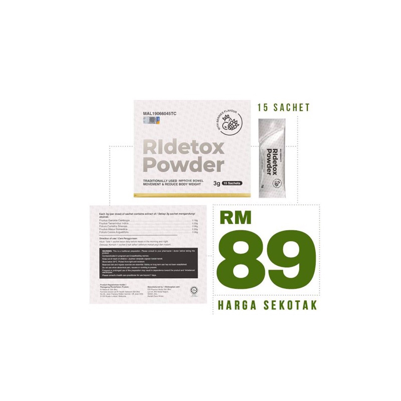 Ridetox Powder Rizalman Ibrahim | Shopee Malaysia