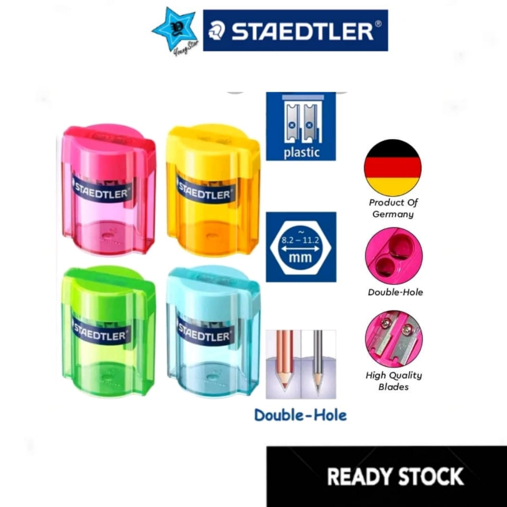 Staedtler Double-hole Container Tub Sharpener 513 006 BK (Card Packing ...