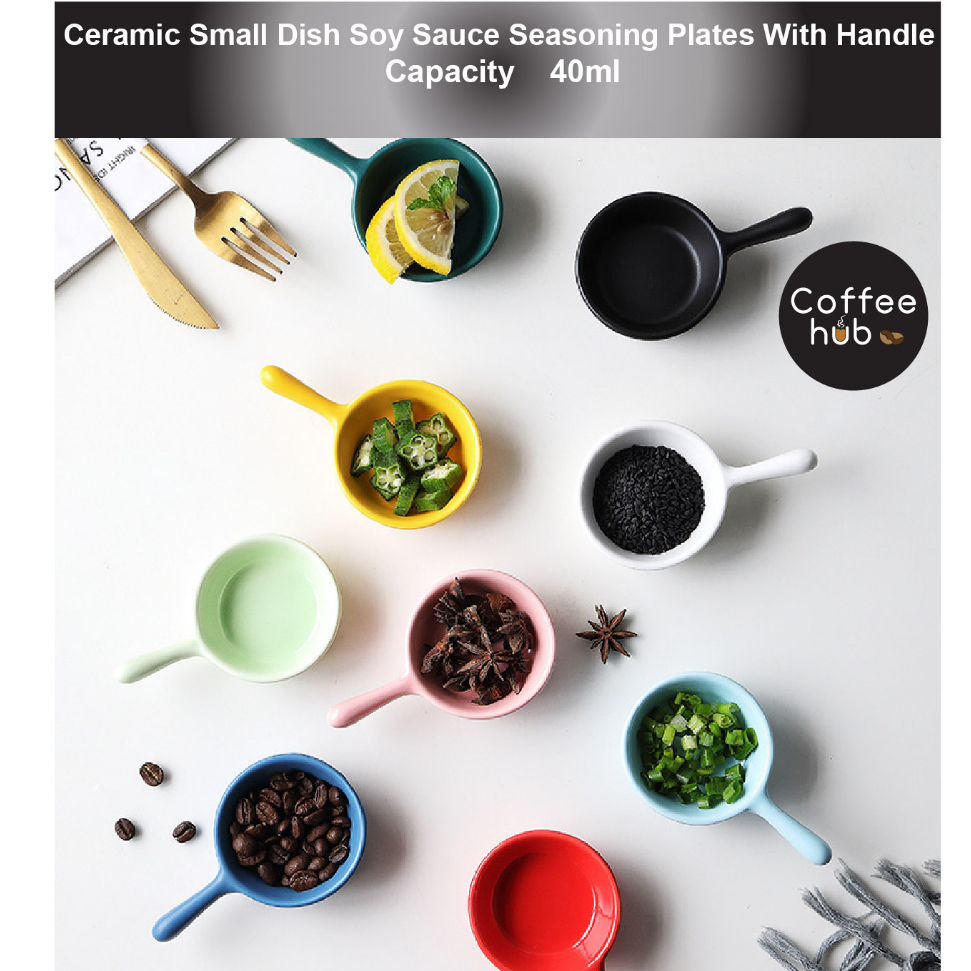 (READY STOCK) Ceramic Sauce Dish Mini Mustard Soy Sauce Seasoning Plate ...