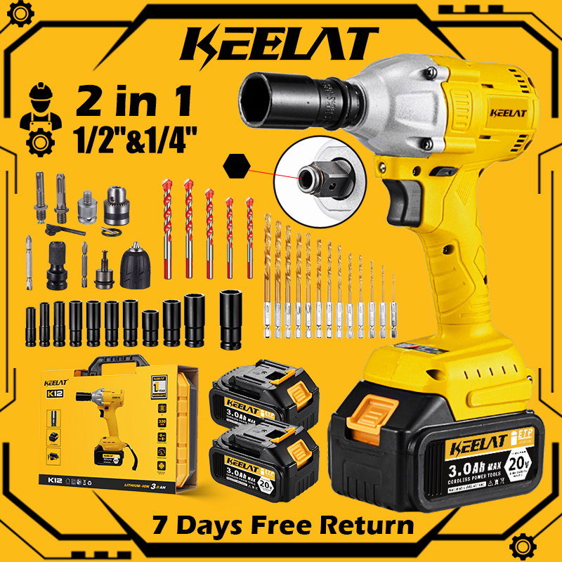 KEELAT KID001 Impact Wrench Cordless Impact Gun Impact Drill Electric