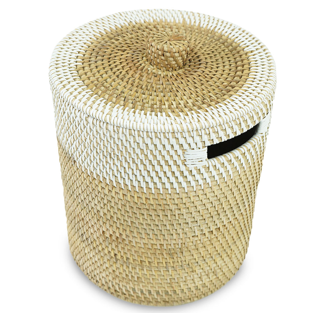 OBJET Bali Collection: Rattan Bin Basket With Lid HW-HC102814-Q2209 ...