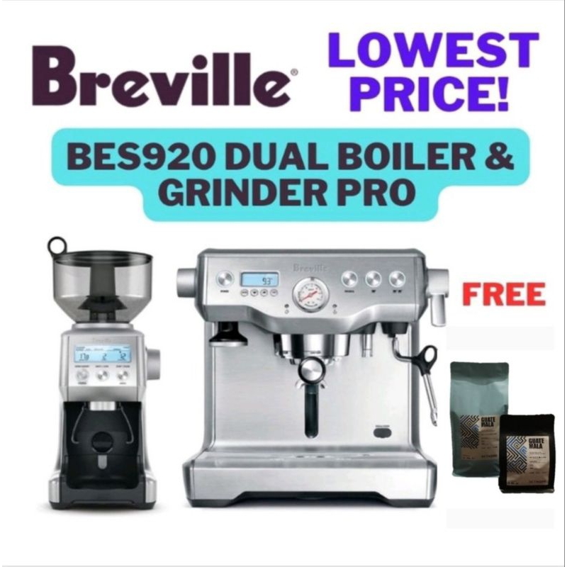 (CHEAPEST SET) Breville The Dynamic Duo BES920 & Breville Smart Grinder ...