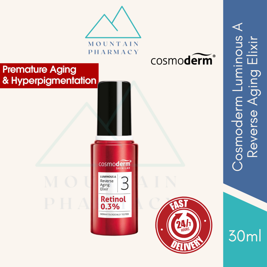 Cosmoderm Luminous A Reverse Aging Elixir 30ml Retinol Shopee Malaysia 5144