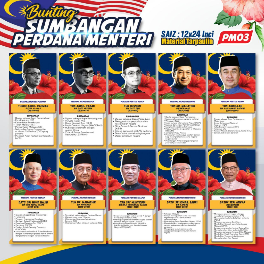 BANNER MERDEKA - PERDANA MENTERI MALAYSIA | Shopee Malaysia