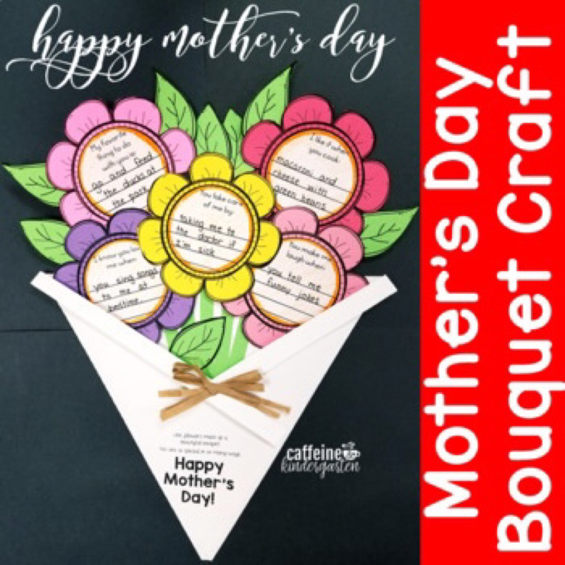 [PDF] Mother's Day Craft - Flower Bouquet Card Writing Activity ...