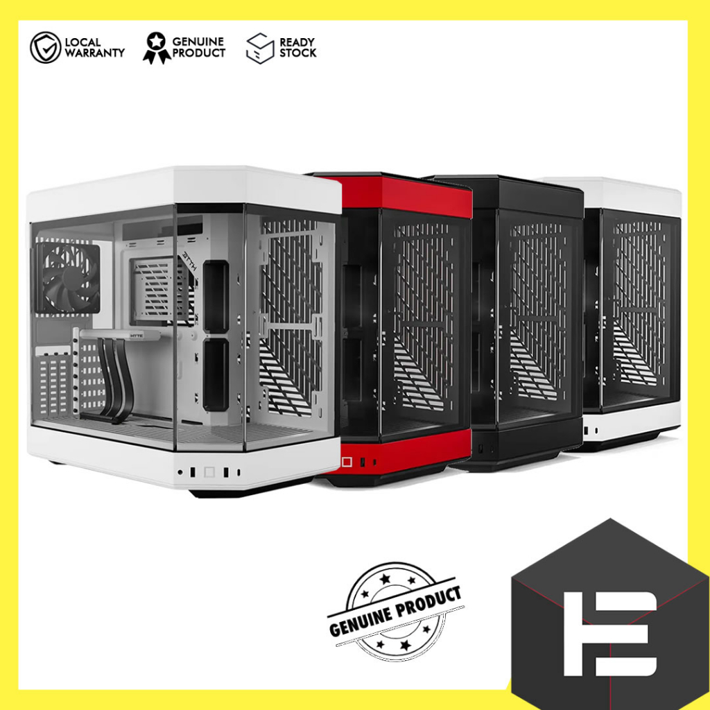 Hyte Y60 Dual Chamber Tg Atx Chassis - Black   White   Red   Snow 