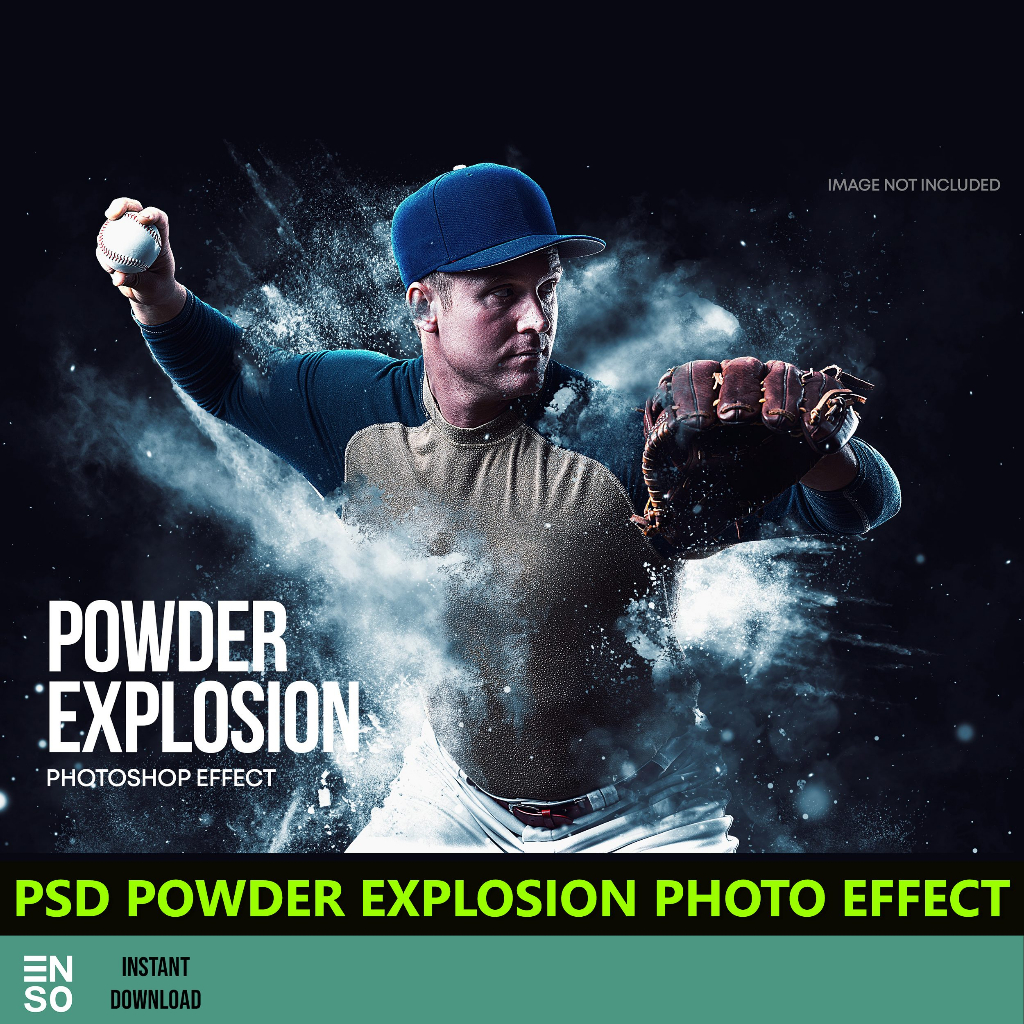 PSD Photo Effect Editable PSD File | Powder Explosion Photo Effect ...