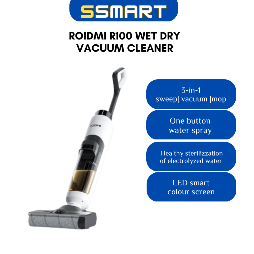 ROIDMI R100 Wet Dry Vacuum Cleaner ( 3in1 sweep, vacuum and mop