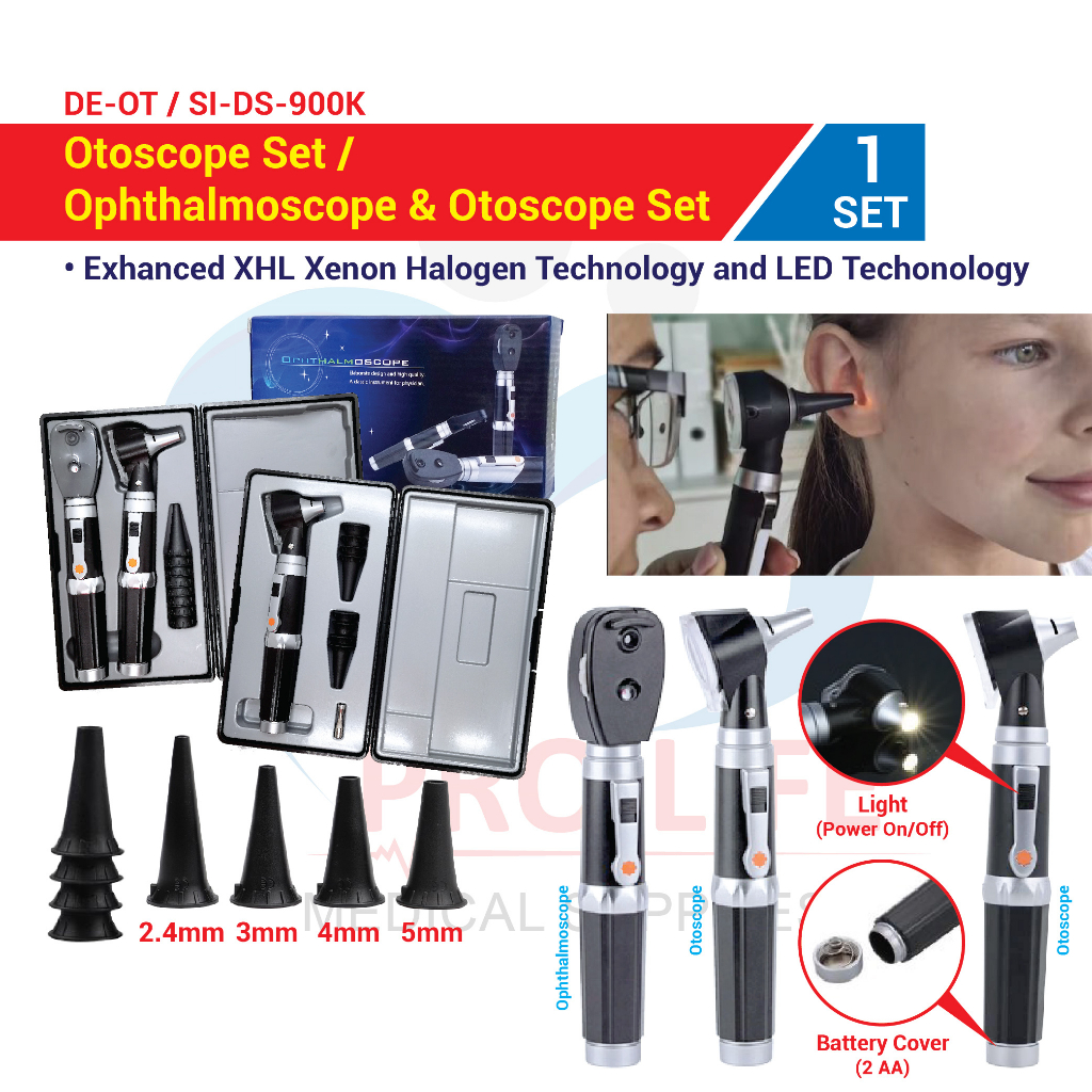 Otoscope Set / Ophthalmoscope & Otoscope Set (DE-OT / SI-DS-900K ...