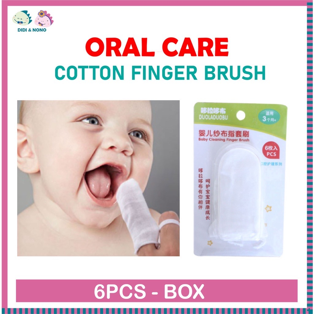 6PCS Baby Mouth Wipes Cleaning Gauze Tooth Oral Brush Infant Finger