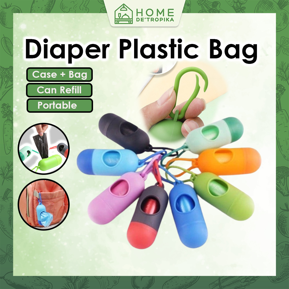 Diaper Plastic Bag Diaper Disposable Bag Rubbish Bag Small Portable ...