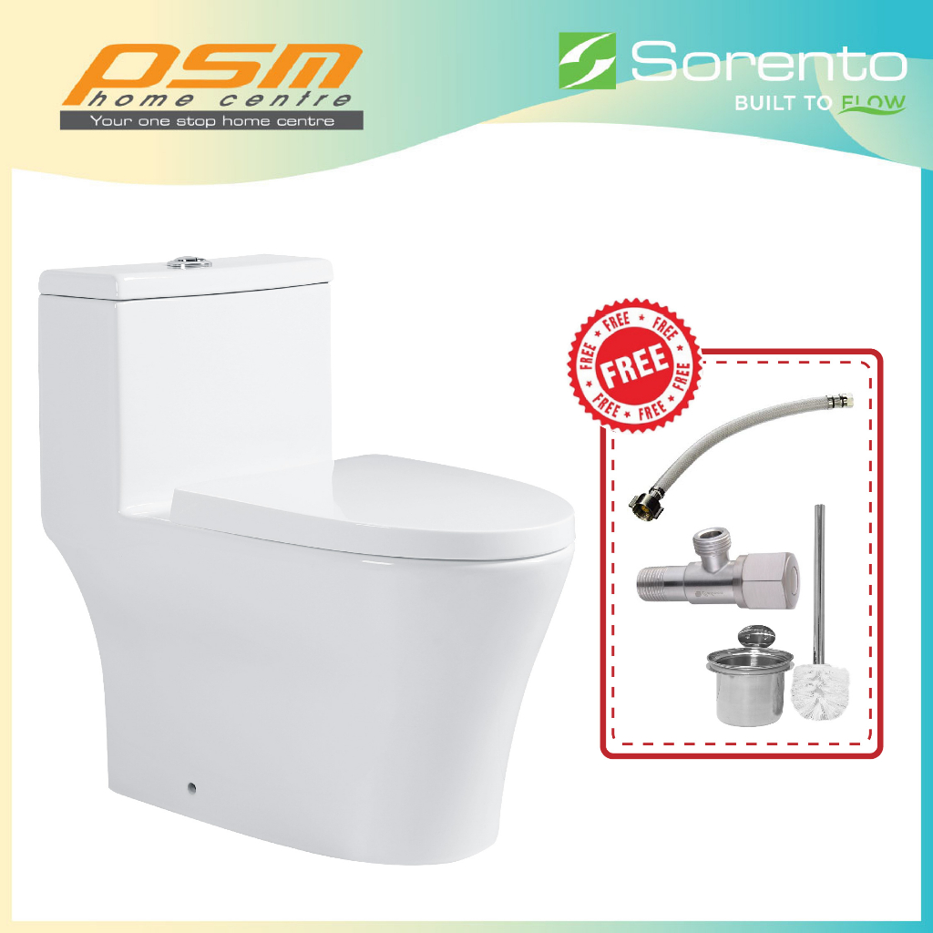 SORENTO One Piece Water Closet Wash Down Flushing System Bathroom WC ...