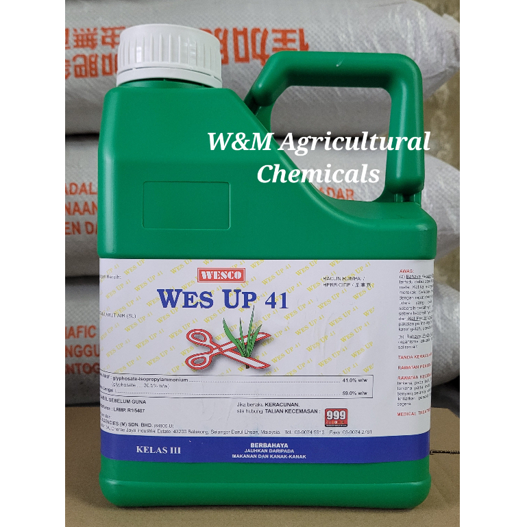 WES UP 4L 41% GLYPHOSATE Weed Killer Racun Rumput Rumpai Herbicide杀草剂 ...