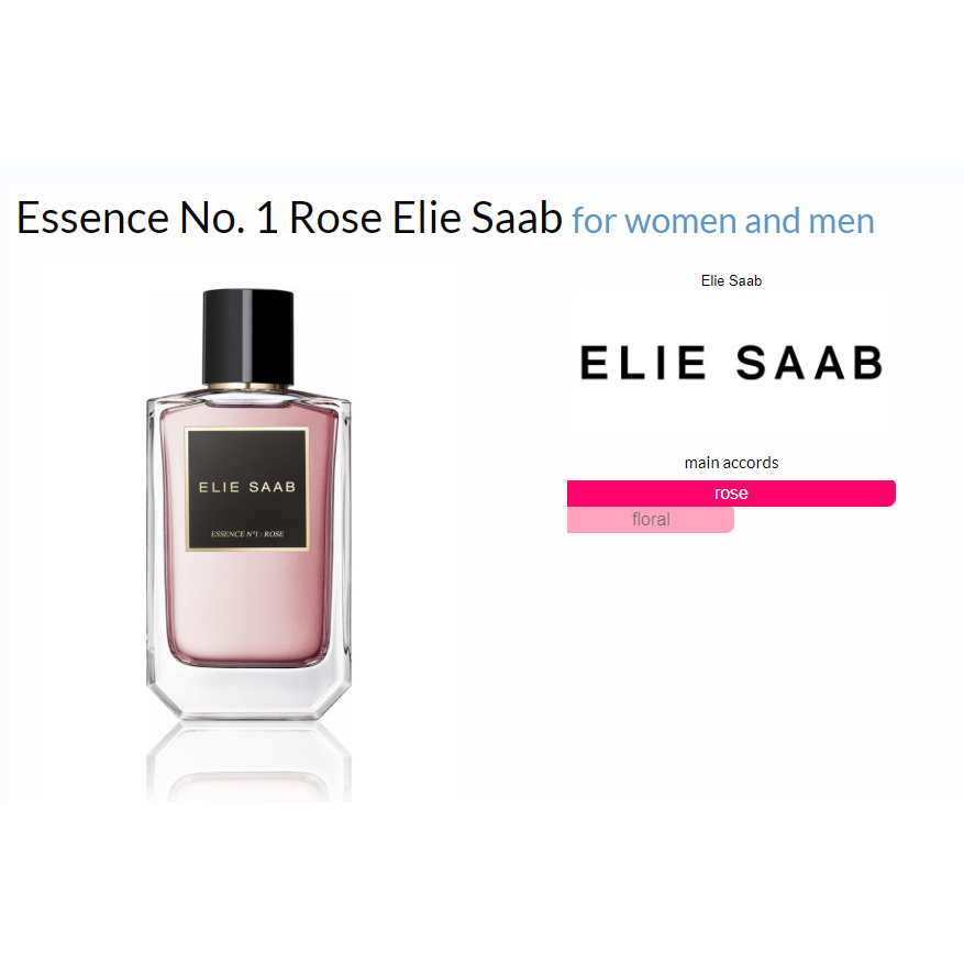 Decant Original Elie Saab Essence No.1 Rose Shopee Malaysia